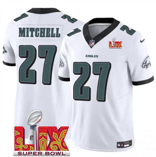 Men & Women & Youth Philadelphia Eagles #27 Quinyon Mitchell White 2025 Super Bowl LIX Patch New F.U.S.E. Vapor Limited Stitched Jersey,We sell and wholesale Men & Women & Youth Philadelphia Eagles #27 Quinyon Mitchell White 2025 Super Bowl LIX Patch New F.U.S.E. Vapor Limited Stitched Jersey on line form chian!